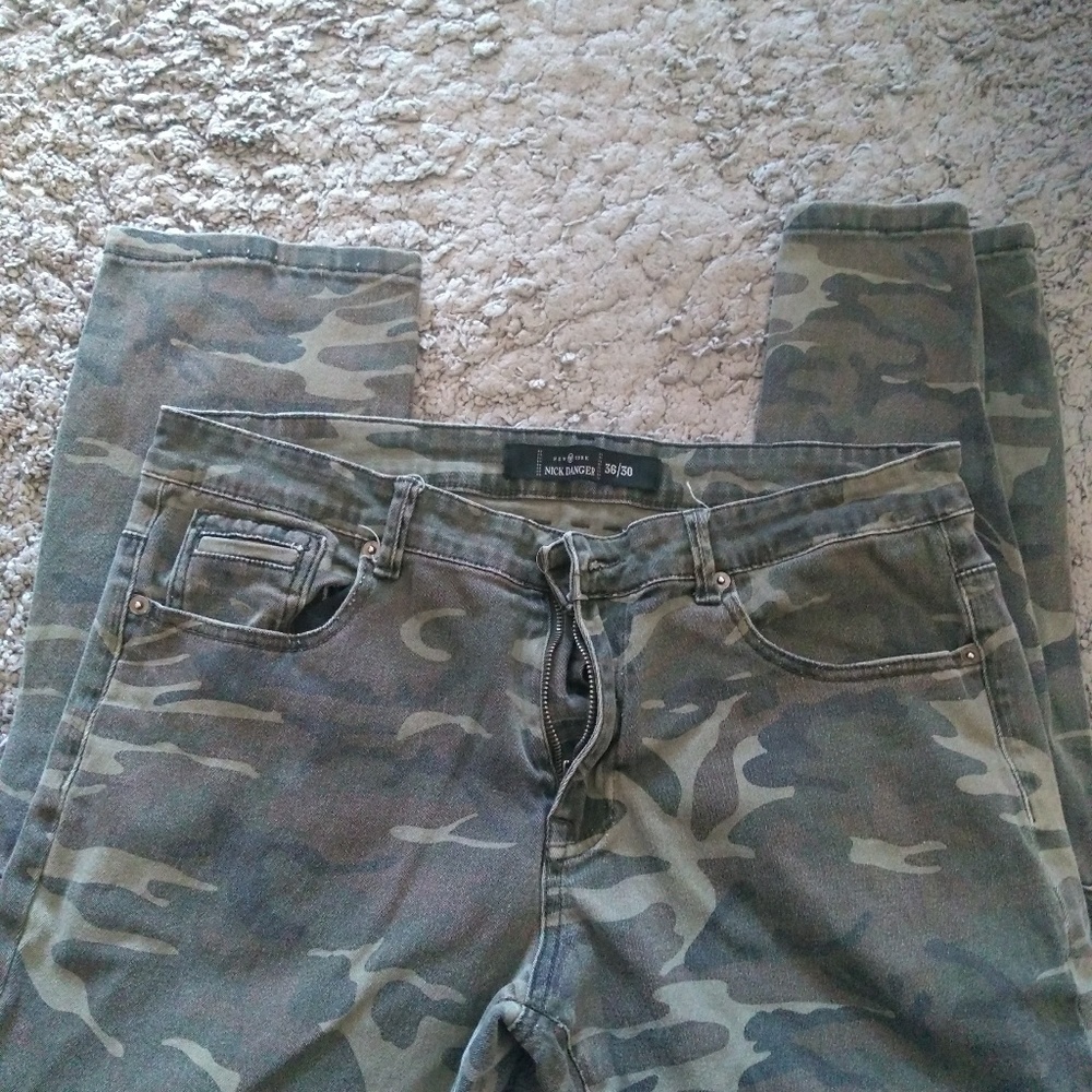 Nick Danger Moto Jeans, Camouflage 36Wx30L